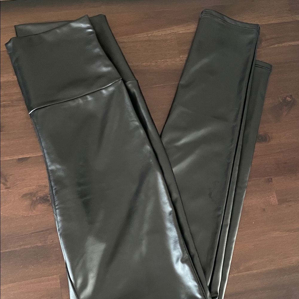 Black Faux Leather Leggings